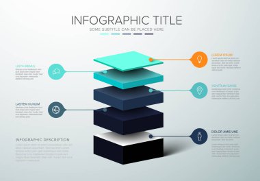 Vector Infographic layers template clipart