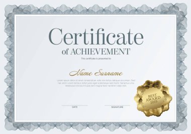 Modern sertifika şablonu