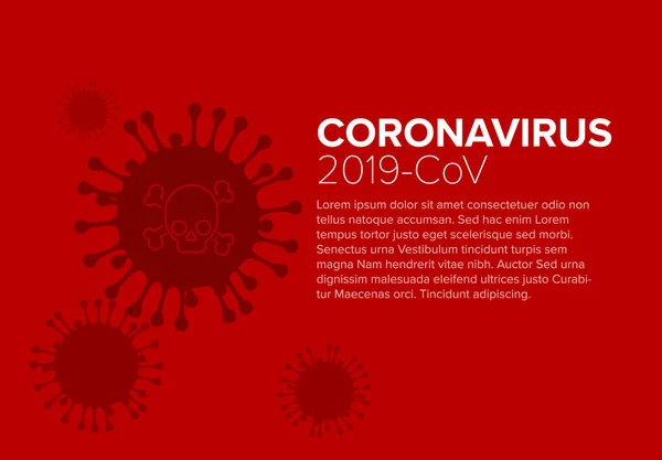 Templat Flyer dengan informasi coronavirus - Stok Vektor