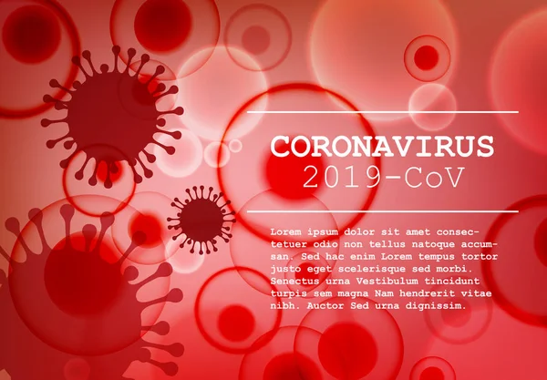 Flyer-Vorlage mit Informationen zum Coronavirus — Stockvektor