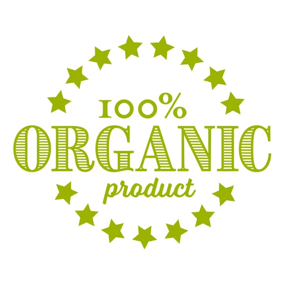 Old Vector Retro Vintage Tag Pure Bio Organic Products — Stock Vector