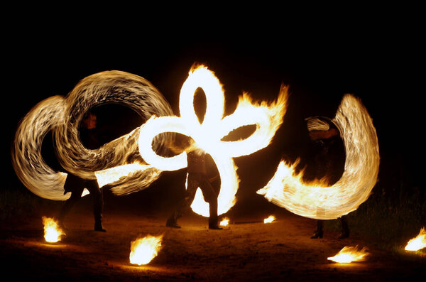 Fire show light show dancing with fire Fire show theater of fire performance fire figures