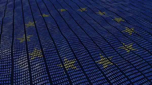 EU Data Protection Gdpr bity a bajty — Stock fotografie