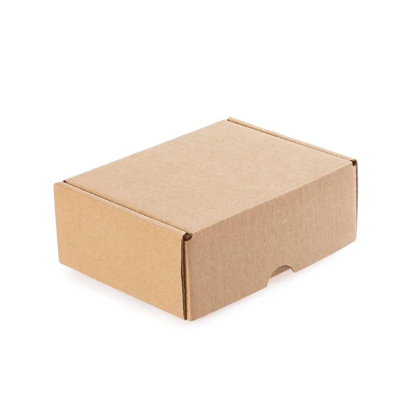 Kartonová Prázdná Krabička Izolovaná Bílém Pozadí Krabička Roznášky Včetně Oříznutí Stock Snímky