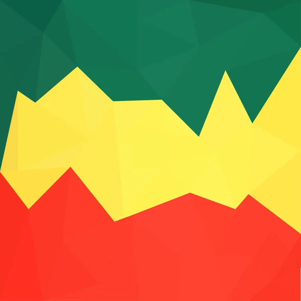 Abstrakter geometrischer grün gelb-roter Hintergrund für Ihr Festtagsbanner oder Ihre Karte. — Stockvektor