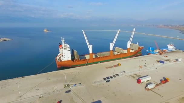 Kargo gemisi yükleniyor — Stok video