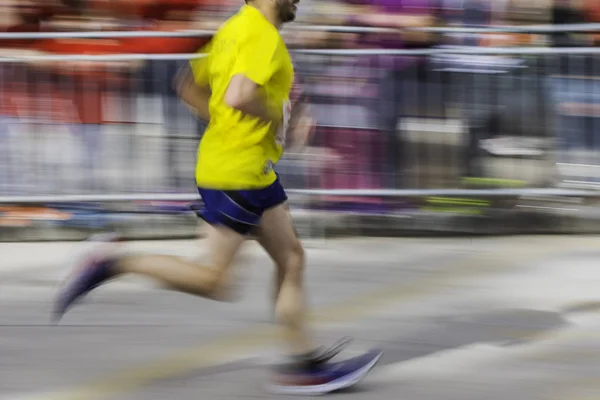 Verschwommener Marathonläufer — Stockfoto