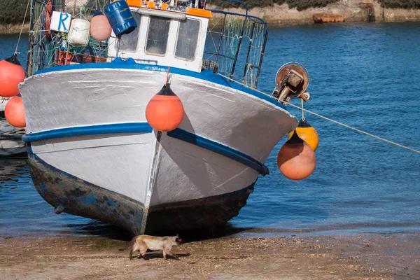 Barco de pesca em Fuseta — Fotografia de Stock