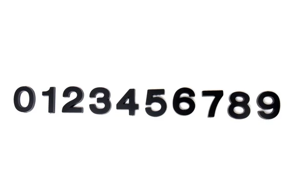 Séquence des nombres de zéro à neuf — Photo