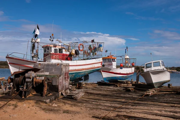 Barcos de pesca em Fuseta — Fotografia de Stock