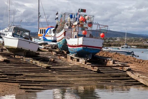 Barcos de pesca en Fuseta — Foto de Stock