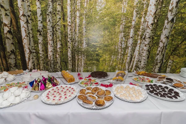 Serviço de mesa de catering — Fotografia de Stock