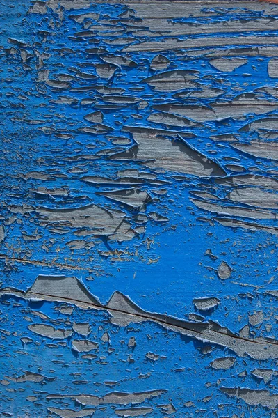 Blauwe gepelde verf textuur — Stockfoto