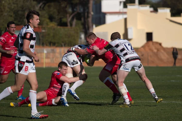 Graczy rugby w Algarve Rugby Festival — Zdjęcie stockowe