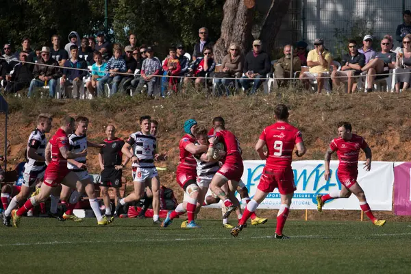 Joueurs de rugby au festival de rugby de l'Algarve — Photo