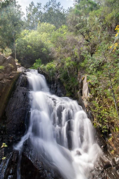 山の中の自然の滝 — ストック写真
