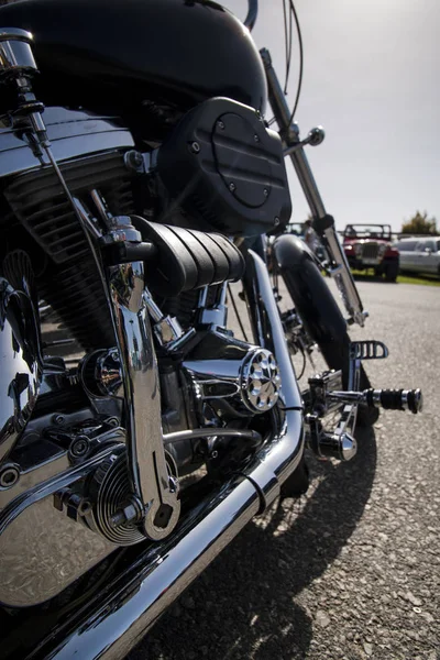 Detalhe do motor da motocicleta — Fotografia de Stock