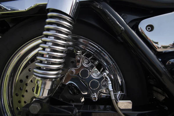 Крупним планом вид на мотоцикл — стокове фото