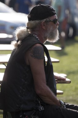 Klasik araçlar üzerinde ziyaretçi