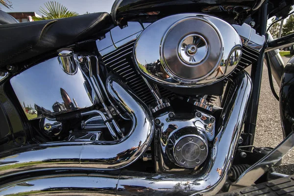 Motorcykel glänsande detalj — Stockfoto