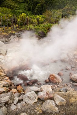 Furnas yakınındaki Fumarolas
