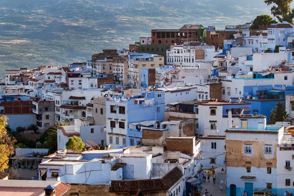 Chefchaouen městské budovy — Stock fotografie