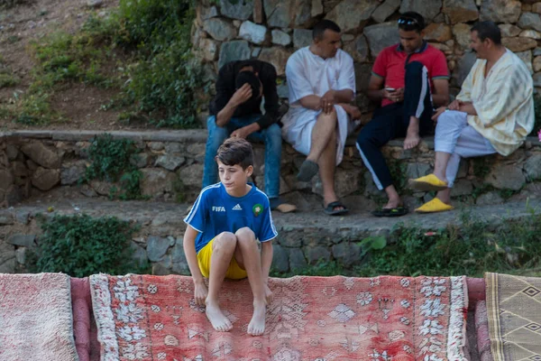 : Chefchaouen, Morocco - Eyl 10, 2016: Topluluk Çamaşırhane konumu — Stok fotoğraf