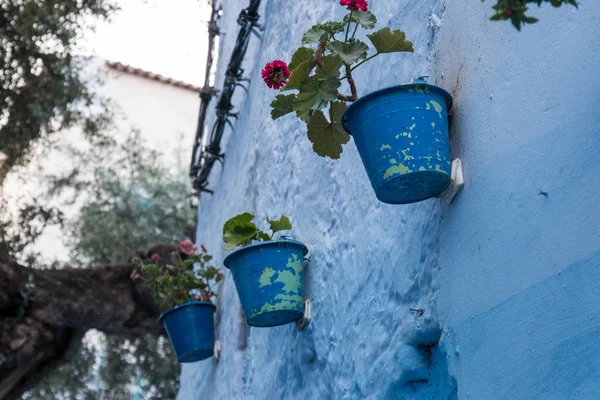 Chefchaouen bangunan kota — Stok Foto