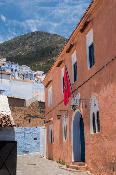 Chefchaouen městské budovy — Stock fotografie