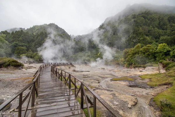 Fumarolas perto de Furnas — Fotografia de Stock