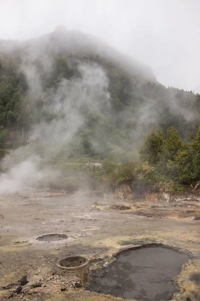 Fumarolas perto de Furnas — Fotografia de Stock