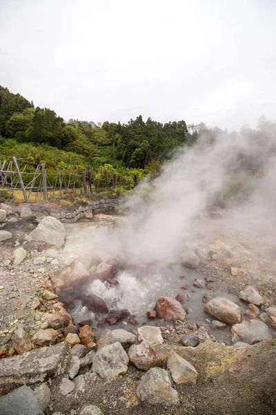 Fumarole vicino Furnas — Foto Stock