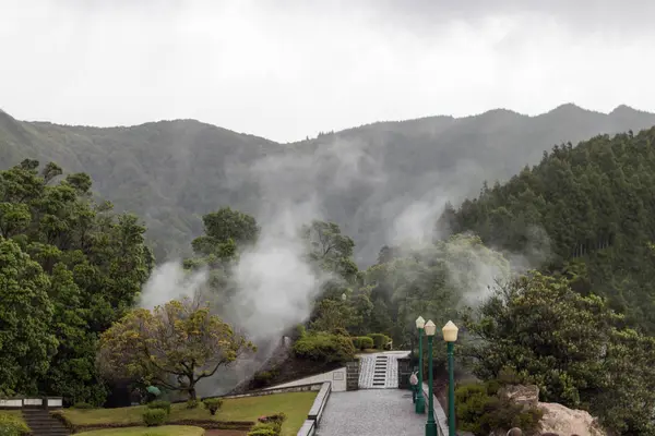 Fumarolas perto de Furnas — Fotografia de Stock