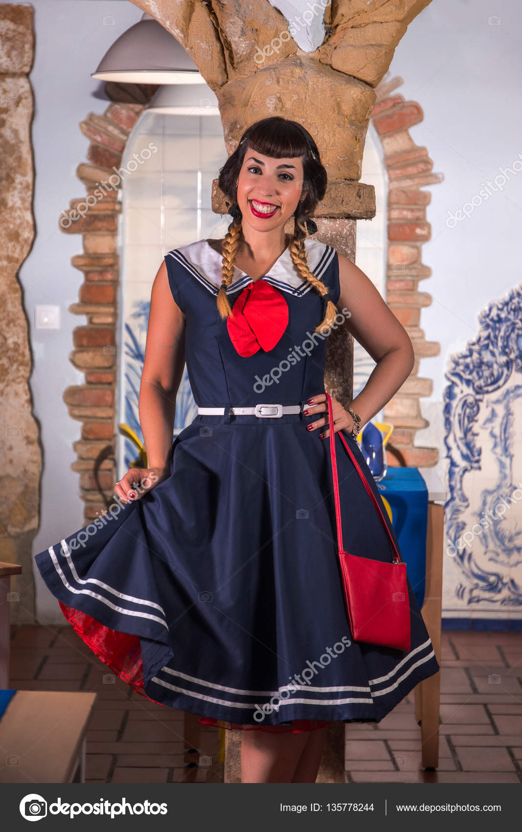 Cute pinup girl dress — Stock Photo © membio 135778244