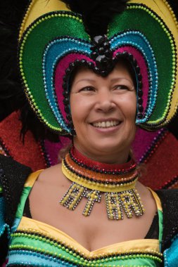 Loule, Portekiz - Şubat 2016: Renkli karnaval (Carnaval) geçit 