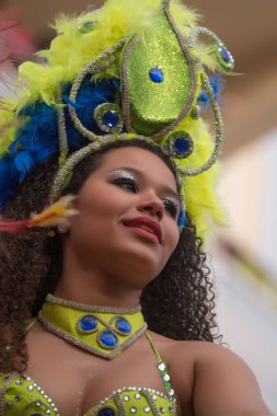 Loule, Portekiz - Şubat 2016: Renkli karnaval (Carnaval) geçit 