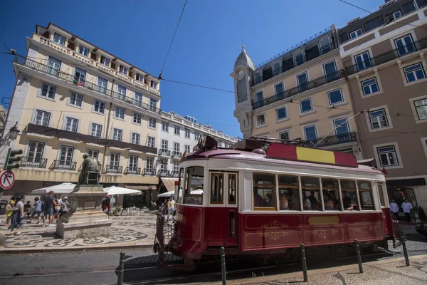 Vintage red tram — Stock Photo, Image