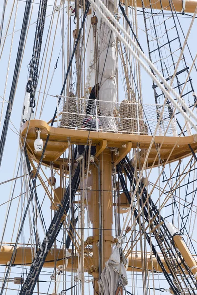 Navios altos com velas — Fotografia de Stock