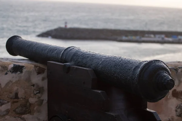 Old portuguese military canon — Stock Photo, Image