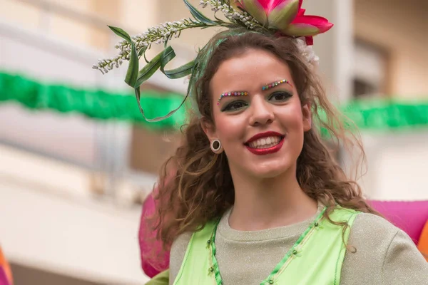 Loule, Portugalia - luty 2016: Kolorowy karnawał (karnawał) parada — Zdjęcie stockowe