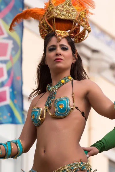 Loule, Portugal - Feb 2016: Kleurrijke carnaval (Carnaval) Parade — Stockfoto