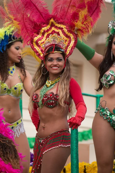 Loule, Portekiz - Şubat 2016: Renkli karnaval (Carnaval) geçit — Stok fotoğraf