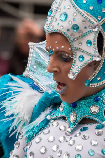 Loule, Portugal - Feb 2016: Färgglada Carnival (Carnaval) Parade — Stockfoto
