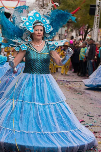 Loule, Portugalia - luty 2016: Kolorowy karnawał (karnawał) parada — Zdjęcie stockowe