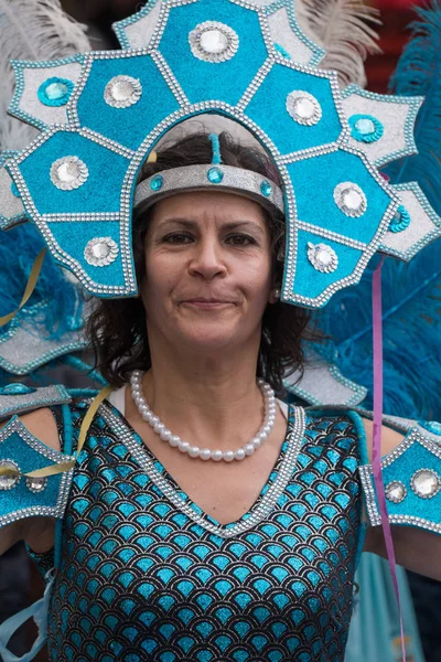 Loule, Portugália - Feb 2016: (Carnaval) színes farsangi felvonulás — Stock Fotó