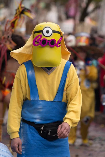 Loule, Portugália - Feb 2016: (Carnaval) színes farsangi felvonulás — Stock Fotó