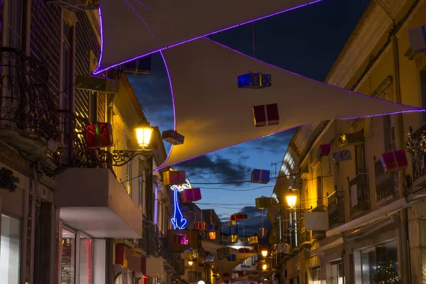 Twilight in the streets of Faro — Stock Photo, Image