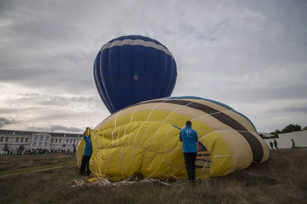 Ascension of hot air balloons festival — Stock Photo, Image