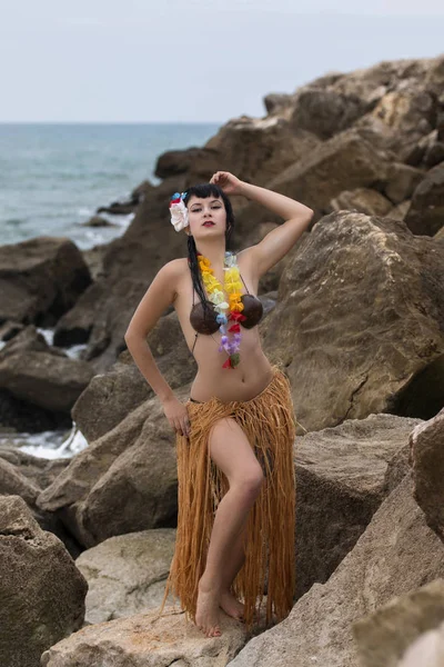 Hula thème pinup fille — Photo