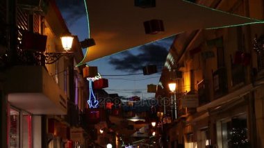 Faro, sokaklarında alacakaranlık
